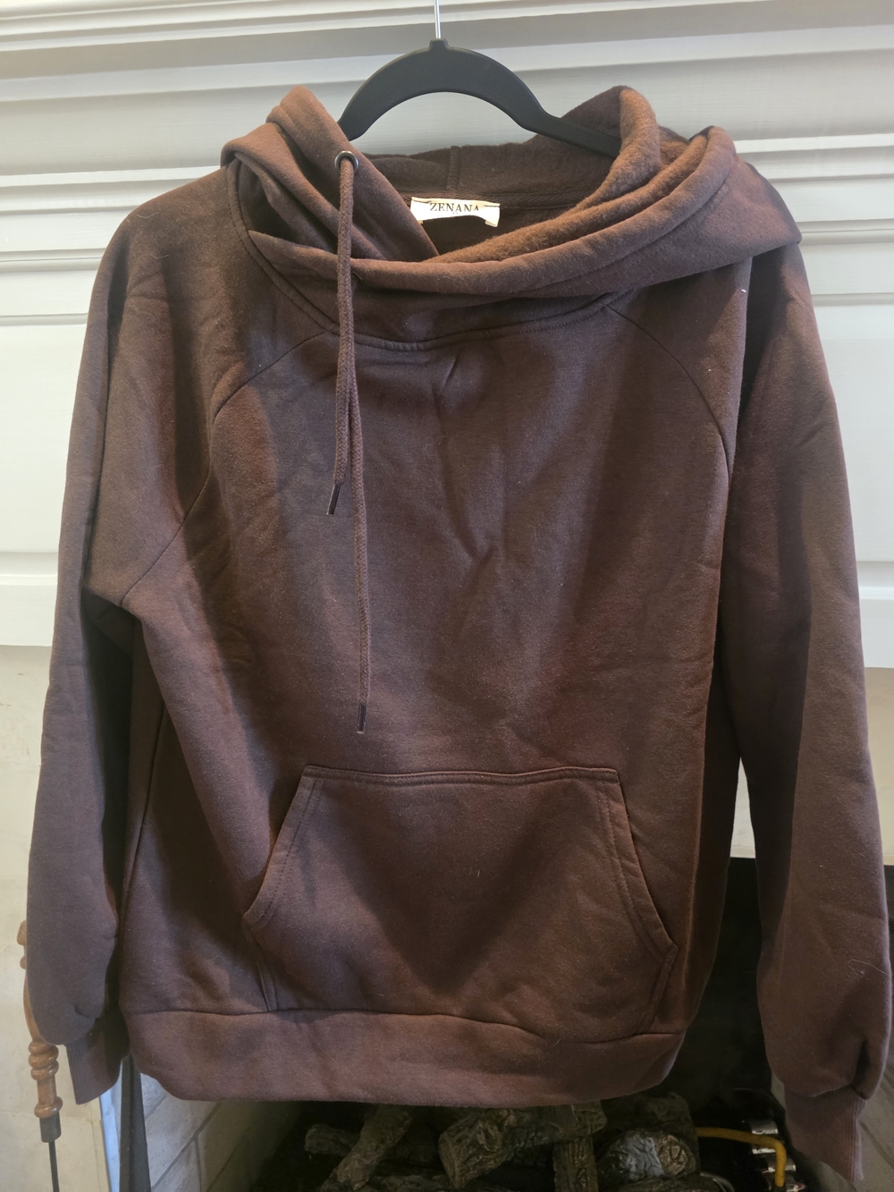 Zenana Outfitters Chocolate Brown Women's Pullover Hoodie